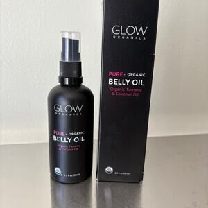 GLOW ORGANICS BELLY OIL 3.2FL. OZ Stretch Marks Pregnancy Maternity Skin NEW